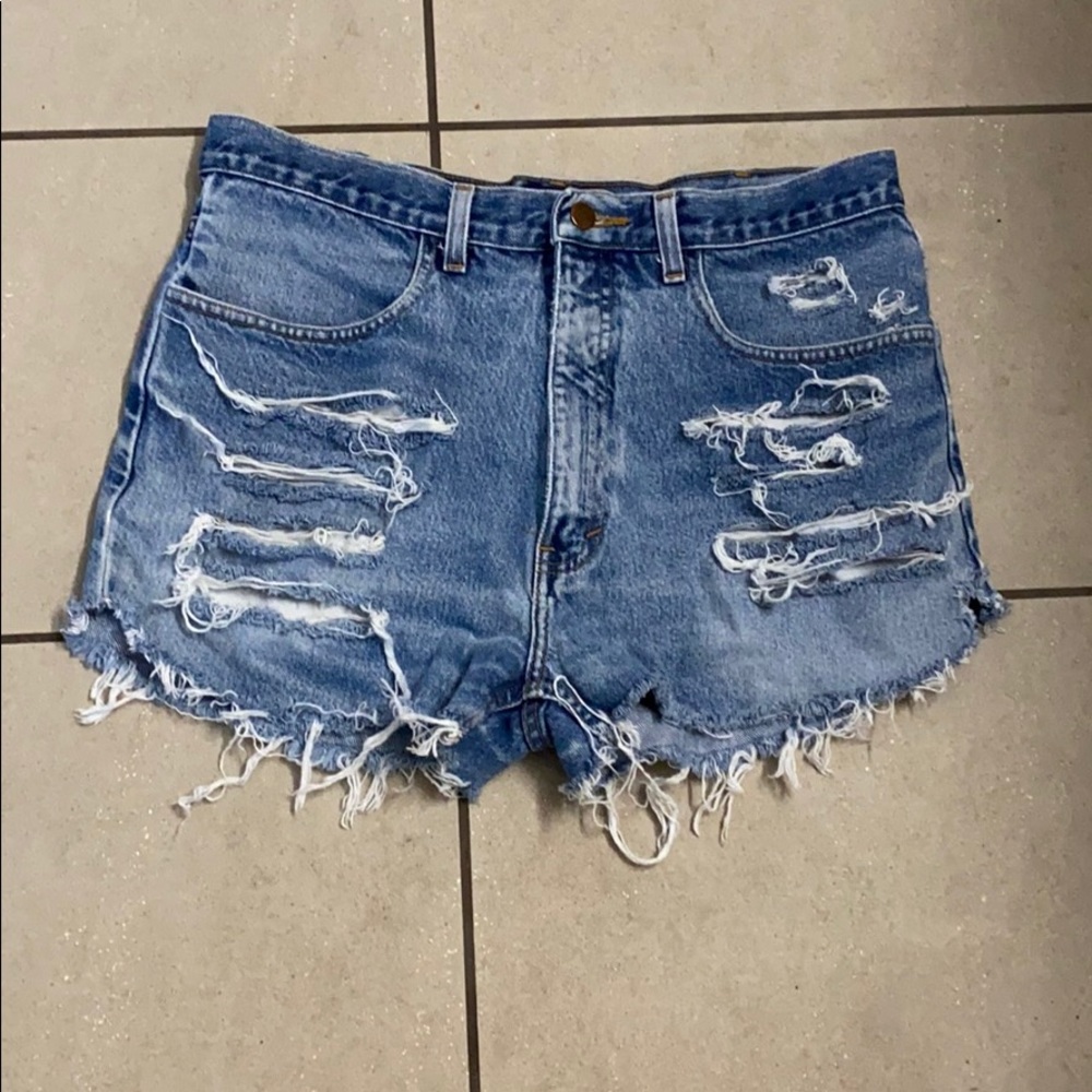 Distressed shorts